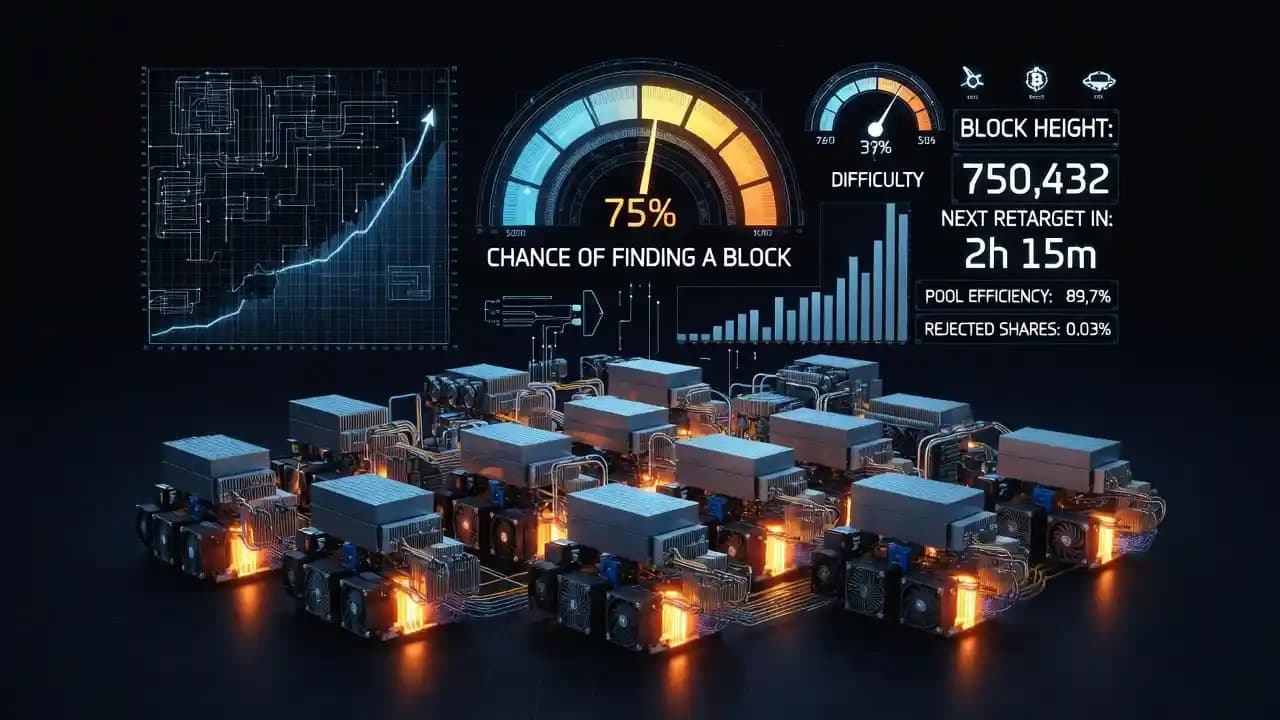 Bitcoin block found notification on a solo mining pool dashboard